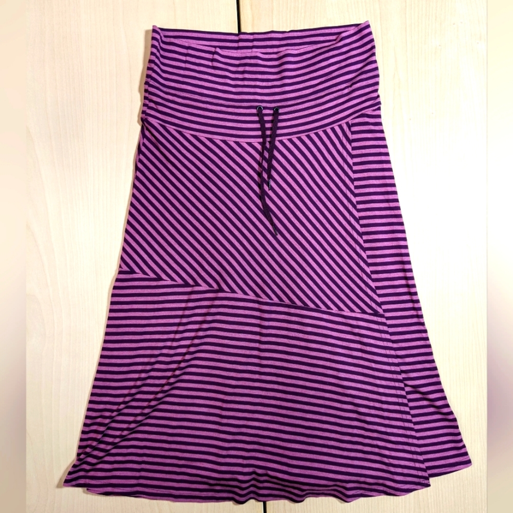 Athleta Medium Striped Faux Wrap Skirt
